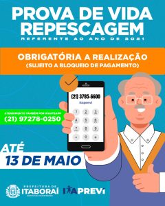 ITAPREVI convoca para repescagem da prova de vida referente a 2021