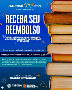 Prefeitura inicia devolução da taxa de inscrição do concurso da Educação