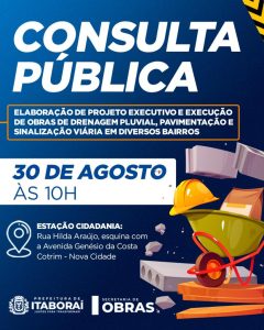 Consulta Pública para elaboração e execução de obras no município