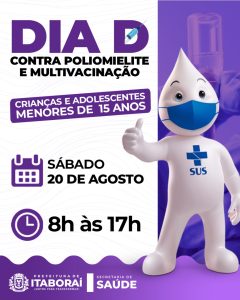 Dia D contra Poliomelite e de Multivacinação acontece neste sábado