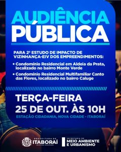 Itaboraí promove Audiência Pública para apresentação Estudo de Impacto de Vizinhança (EIV)